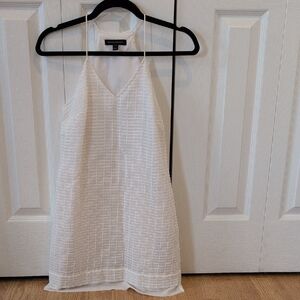Banana Republic Ivory Textured Halter Dress